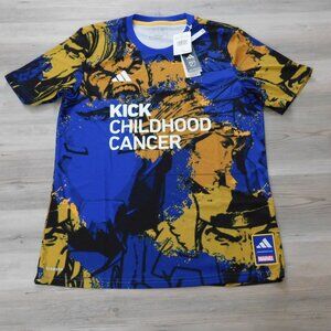 NEW Adidas X Marvel Kick Childhood Cancer Pre-Match Jersey MLS Men's L $70 NWT